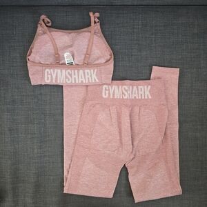 Gymshark FLEX Rose Pink Sports Bra and Leggings Set
